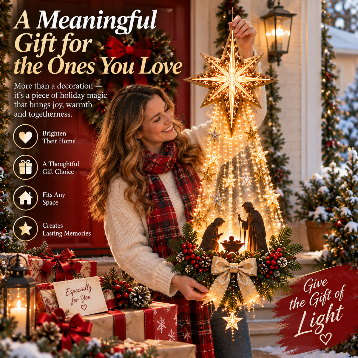 ✨ Last Day — 49% OFF ✨ 🎄✝️ Bethlehem Star Nativity Wall Light — A Beautiful Symbol of Faith 7