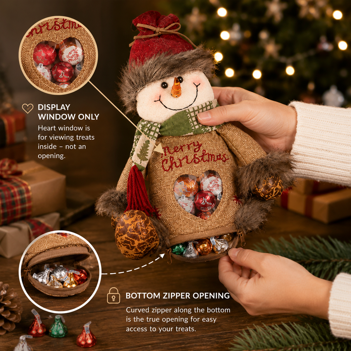 Christmas gift bags with zipper closure🎉🎅