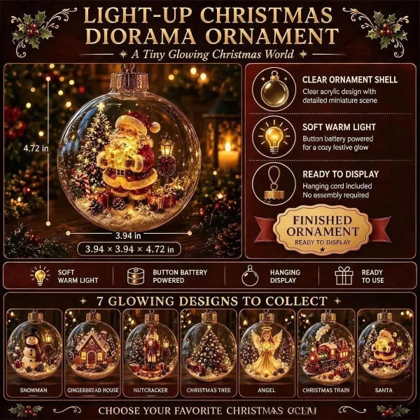 Christmas Light-Up Diorama Ornament☃️🎁