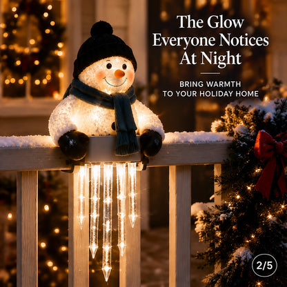 🔥 Today 49% OFF - WinterGlow Snowman Icicle Light Decor